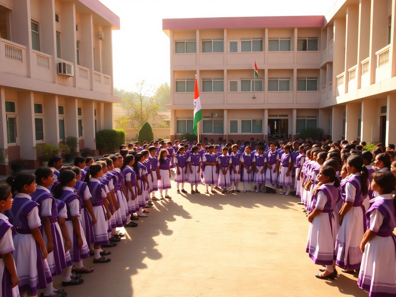 Morning assembly at Dr. Kalam International School